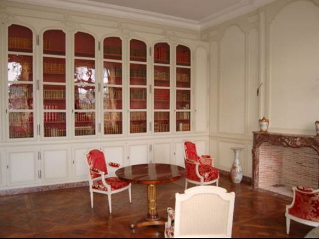 restauration bibliotheque chateau apres